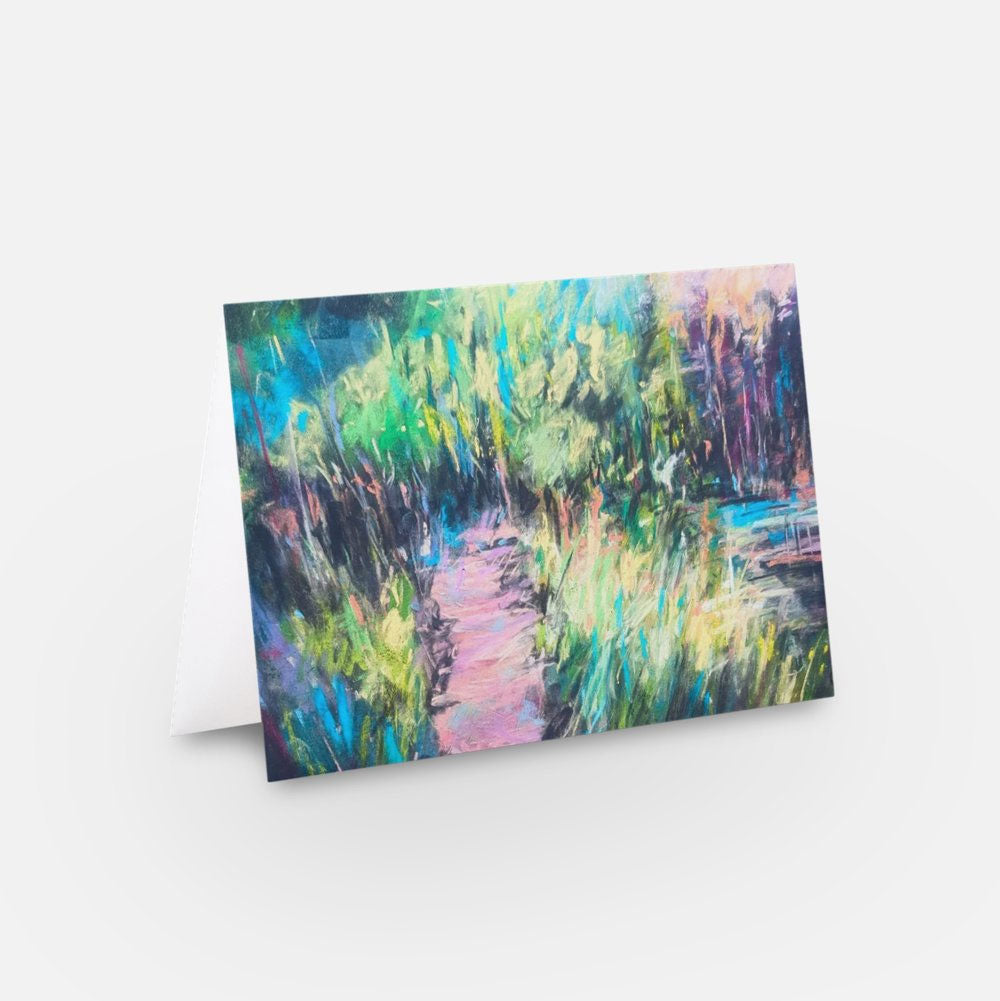 Garden Path (3) 4.6" x 7.2" inches with White Envelopes