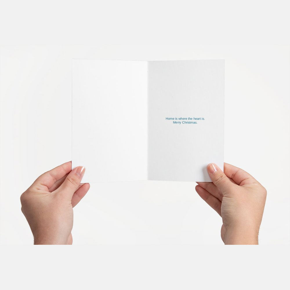 Home for the Holidays Cards (3) 4.6" x 7.2" inches with White Envelopes