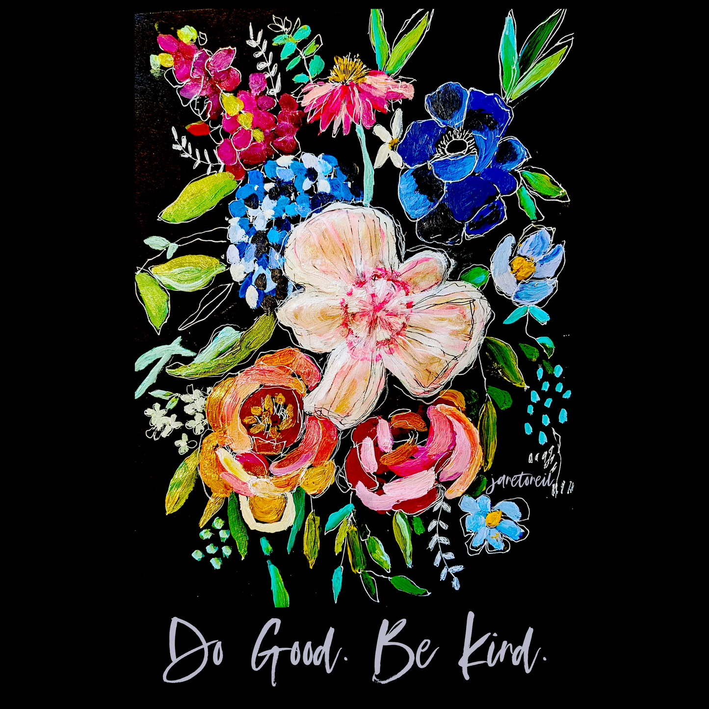 Do Good Be Kind Cards (3) 5.5 x 5.5 inches with White Envelopes