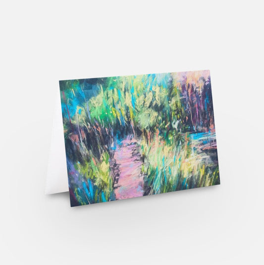 Garden Path (3) 4.6" x 7.2" inches with White Envelopes