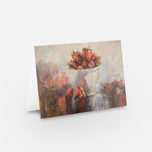 Strawberries (3) 4.6" x 7.2" inches with White Envelopes