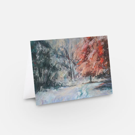 Winter Holiday (3) 4.6" x 7.2" inches with White Envelopes