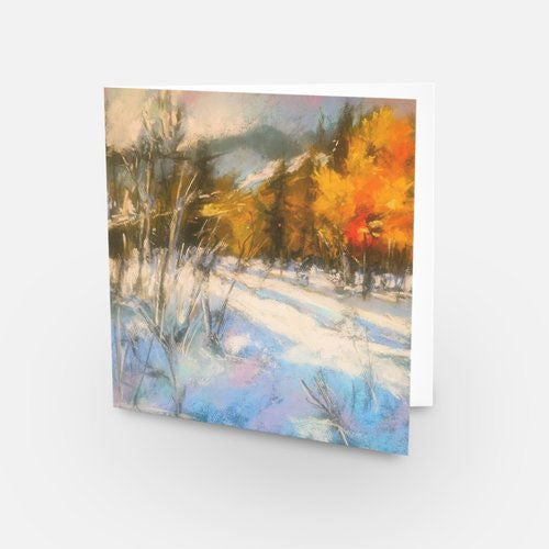 Winter Wonderland Cards (3) 5.5 x 5.5 inches with White Envelopes